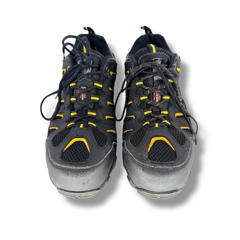 Skechers Blais Steel‎ Toe Work Shoes Mens 9.5 Black Waterproof Safety Lace Up